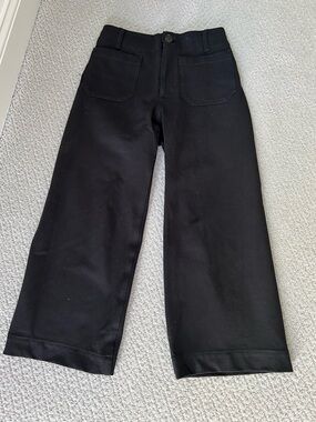 Wide Leg Black Colette Pants